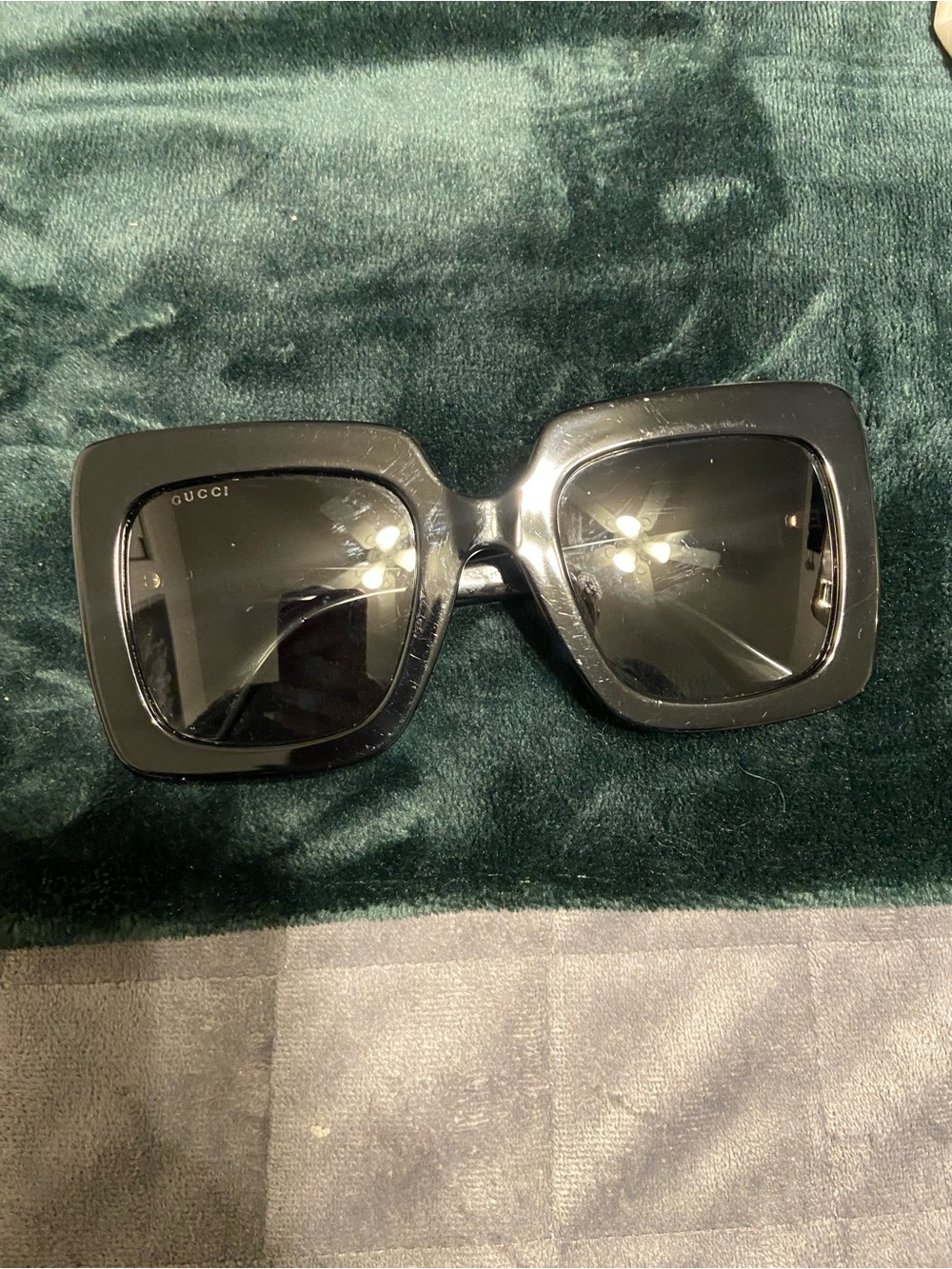Gucci Oversized Square Black Women's Sunglasses